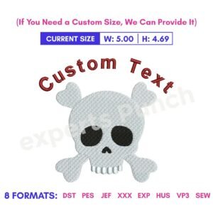 Skull And Crossbones Designs for Embroidery Machines