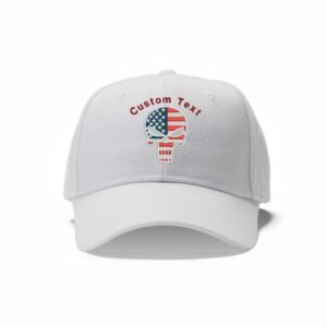 American Flag Skull Independence Day Embroidery Design