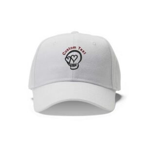 Heart Eyes Skull Embroidery Pattern For Valentine's Day