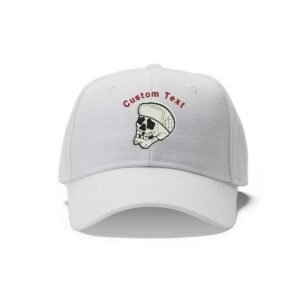 Skull With Cap Embroidery Pattern, Custom Skull Design