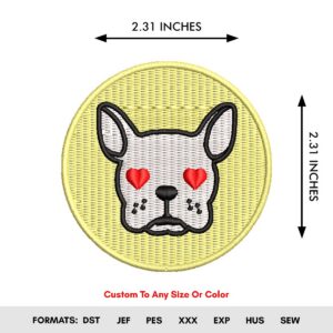 Love Dog Machine Embroidery Pattern For Valentine's Day