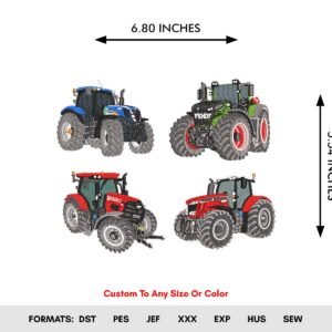Farm Tractor Machine Embroidery Pattern