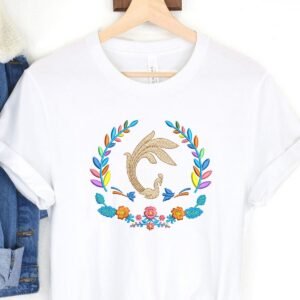 Peacock Monogram Colorful Frame Machine Embroidery Pattern