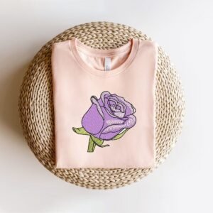 Flower Machine Embroidery Design Purple Tulip Pattern