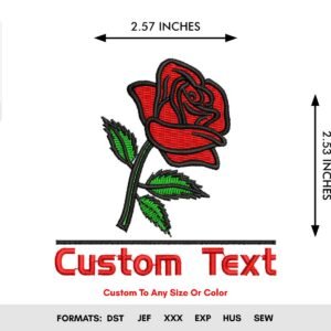 Embroidery Pattern Red Roses for Machine Embroidery