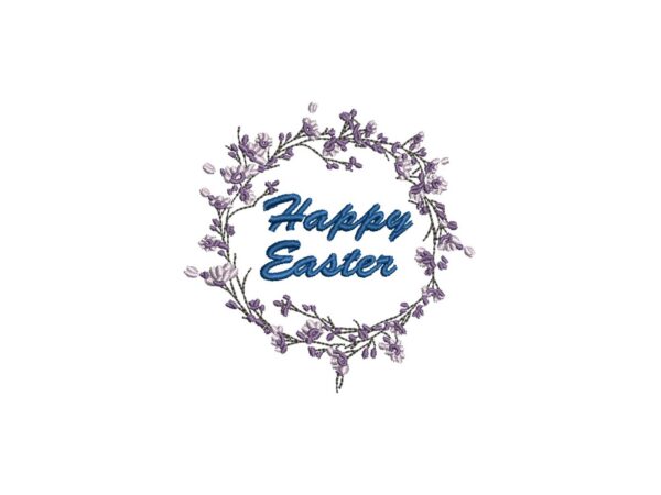 Easter Monogram Floral Machine Embroidery Pattern