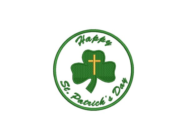St Patrick Clover Leaf Machine Embroidery Pattern, 3 Sizes