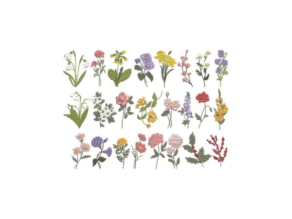Flowers Pillowcase Machine Embroidery Pattern
