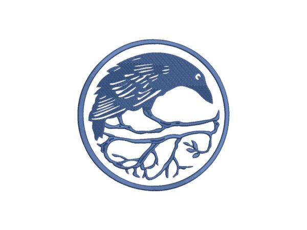 Raven Crow Embroidery Pattern for Machine Embroidery