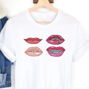 Sexy Lips Machine Embroidery Mouth Pattern