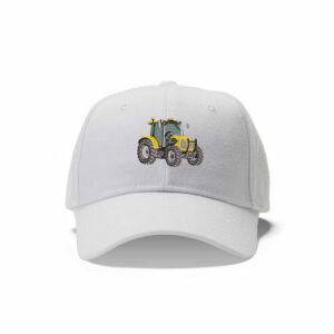 Yellow Farm Tractor Machine Embroidery Design