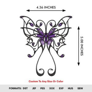 Pattern For Butterfly Machine Embroidery