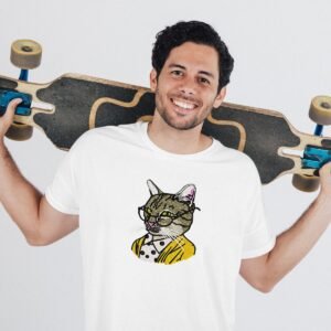 Cute Animal Tabby Cat Embroidery Pattern