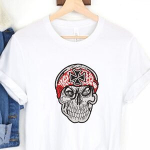 Iron Cross and Skull Embroidery Pattern