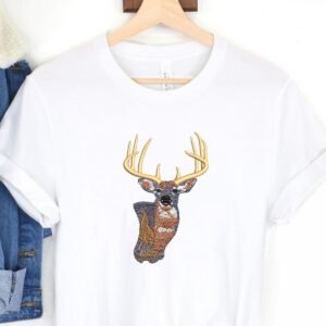 Deer Antler Machine Embroidery Design | Wild Animal Embroidery Pattern