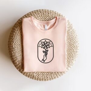 Black Flower With Hand Machine Embroidery Pattern