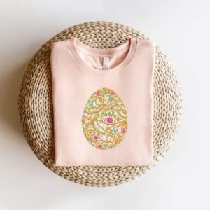 Flower Egg Baroque Machine Embroidery Pattern