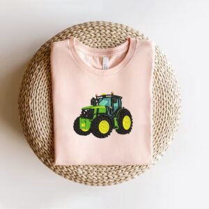 Green Tractor Machine Embroidery Design