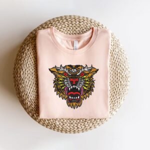 Wild Tiger Face Embroidery Pattern