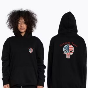 American Flag Skull Independence Day Embroidery Design