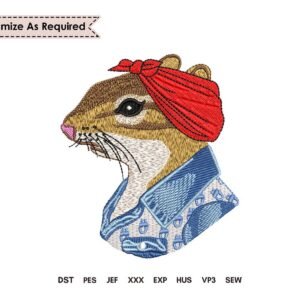 Animal Chipmunk Squirrel Machine Embroidery Pattern