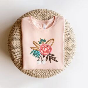 Flower Embroidery Pattern, Floral Bouquet Machine Embroidery