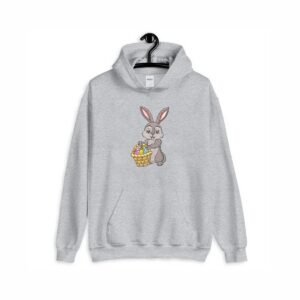 Easter Bunny Egg Basket Machine Embroidery Pattern