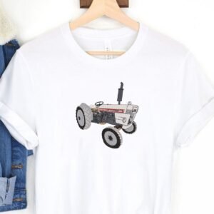 Grey Tractor Machine Embroidery Design
