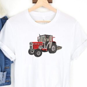 Red Farm Tractor Embroidery Pattern Machine embroidery design.