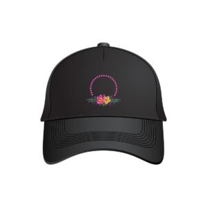 Floral Wreath Machine Embroidery Pattern Monogram Flower Frame