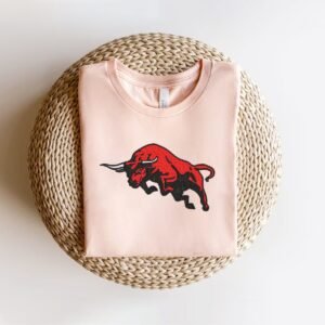 Red Bull Embroidery Pattern, Wild Animal Embroidery Design