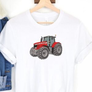 Red Farm Tractor Machine Embroidery Design