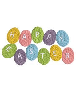 Happy Easter Eggs Machine Embroidery