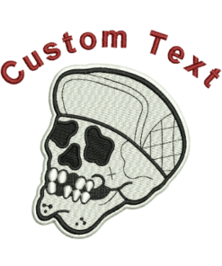 Skull with Cap Embroidery Design digitizing service near me UK