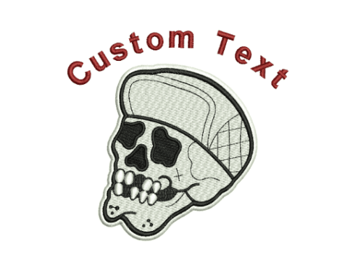 Skull with Cap Embroidery Design digitizing service near me UK