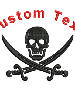 Skull with Swords embroidery design