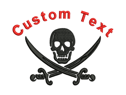 Skull with Swords embroidery design