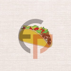 Taco Embroidery Design, experts punch, embroidery digitizing service